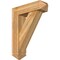 Ekena Millwork Traditional Arts and Crafts Rough Sawn Bracket w/ Offset Brace, Western Red Cedar, 8"W x 28"D x 36"H BKT0806X28X36TRA03RWR - alternate 1